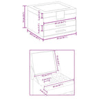 Caja para joyas de 3 niveles blanca 23x20,5x14 cm