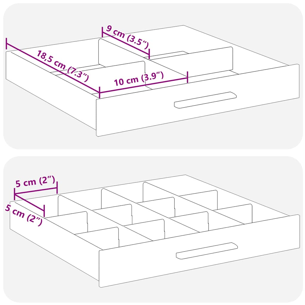 Caja para joyas de 3 niveles blanca 23x20,5x14 cm