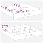 Caja para joyas de 3 niveles blanca 23x20,5x14 cm