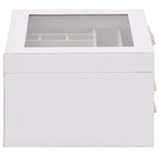 Caja para joyas de 3 niveles blanca 23x20,5x14 cm