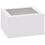 Caja para joyas de 3 niveles blanca 23x20,5x14 cm