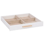 Caja para joyas de 3 niveles blanca 23x20,5x14 cm