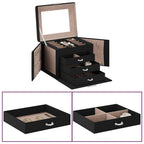 Caja para joyas de 3 niveles blanca 23x20,5x14 cm