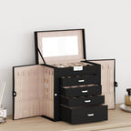 Caja para joyas de 3 niveles blanca 23x20,5x14 cm
