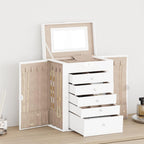 Caja para joyas de 3 niveles blanca 23x20,5x14 cm