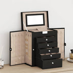 Caja para joyas de 3 niveles blanca 23x20,5x14 cm