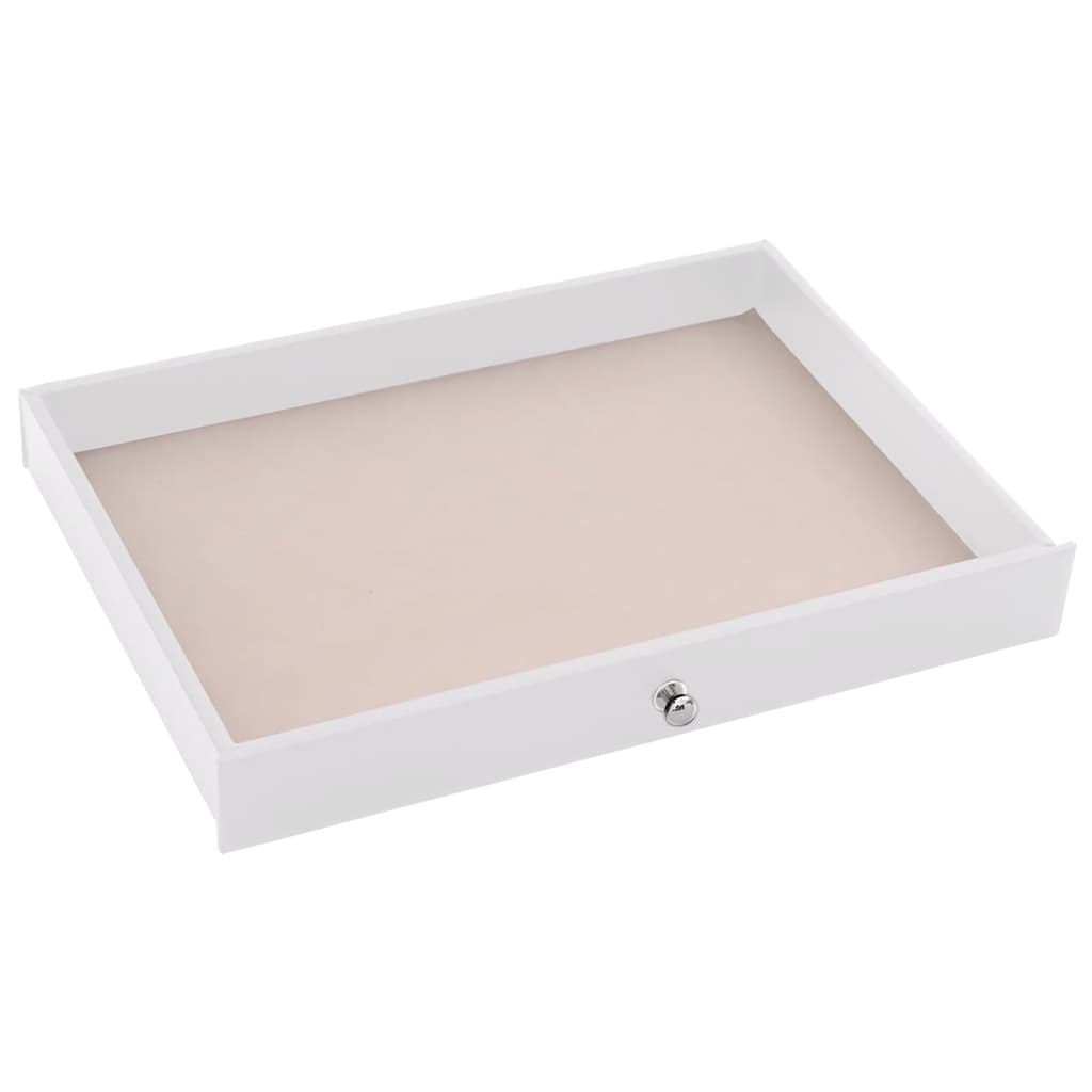 Joyero de 10 niveles con compartimentos para relojes, blanco, 29 x 20,5 x 40,5 cm