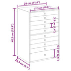 Joyero de 10 niveles con compartimentos para relojes, blanco, 29 x 20,5 x 40,5 cm