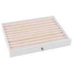 Joyero de 10 niveles con compartimentos para relojes, blanco, 29 x 20,5 x 40,5 cm