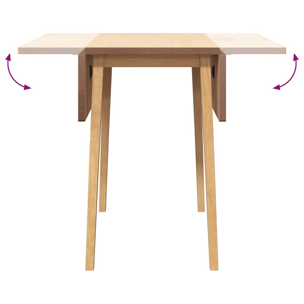 Dining Table Natural Solid Wood Rubber
