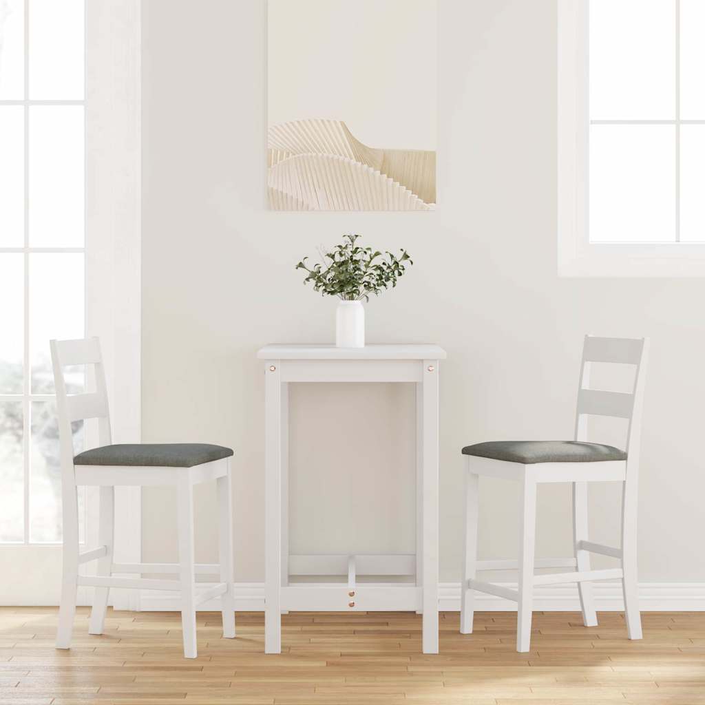 Taburetes altos 2 uds madera de acacia y ratán sintético gris