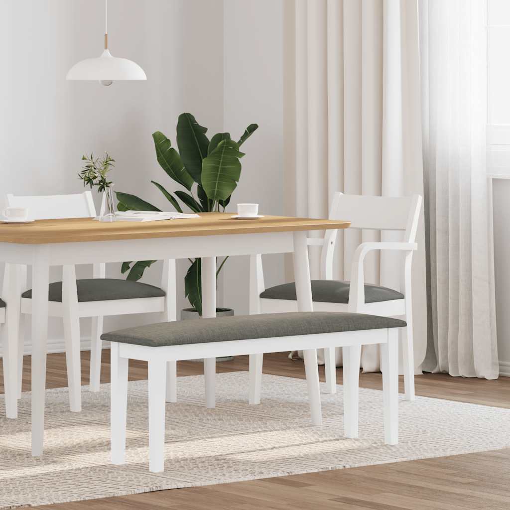 Banco 110 cm Madera Maciza Caucho