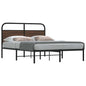 Estructura cama con cabecero sin colchón marrón roble 100x190cm