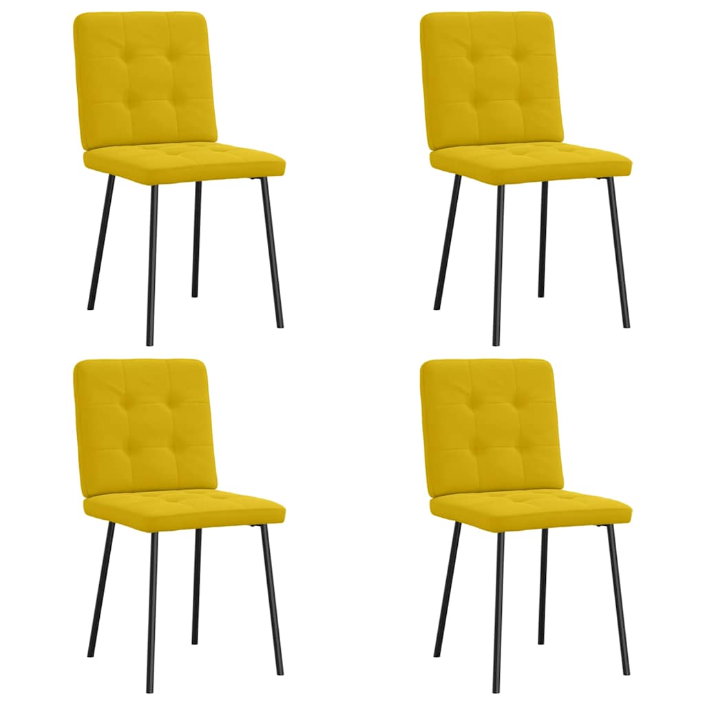 Silla de comedor 6 unidades terciopelo negro