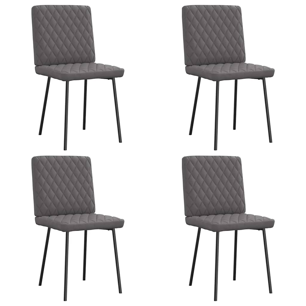 Silla de comedor 6 unidades terciopelo negro