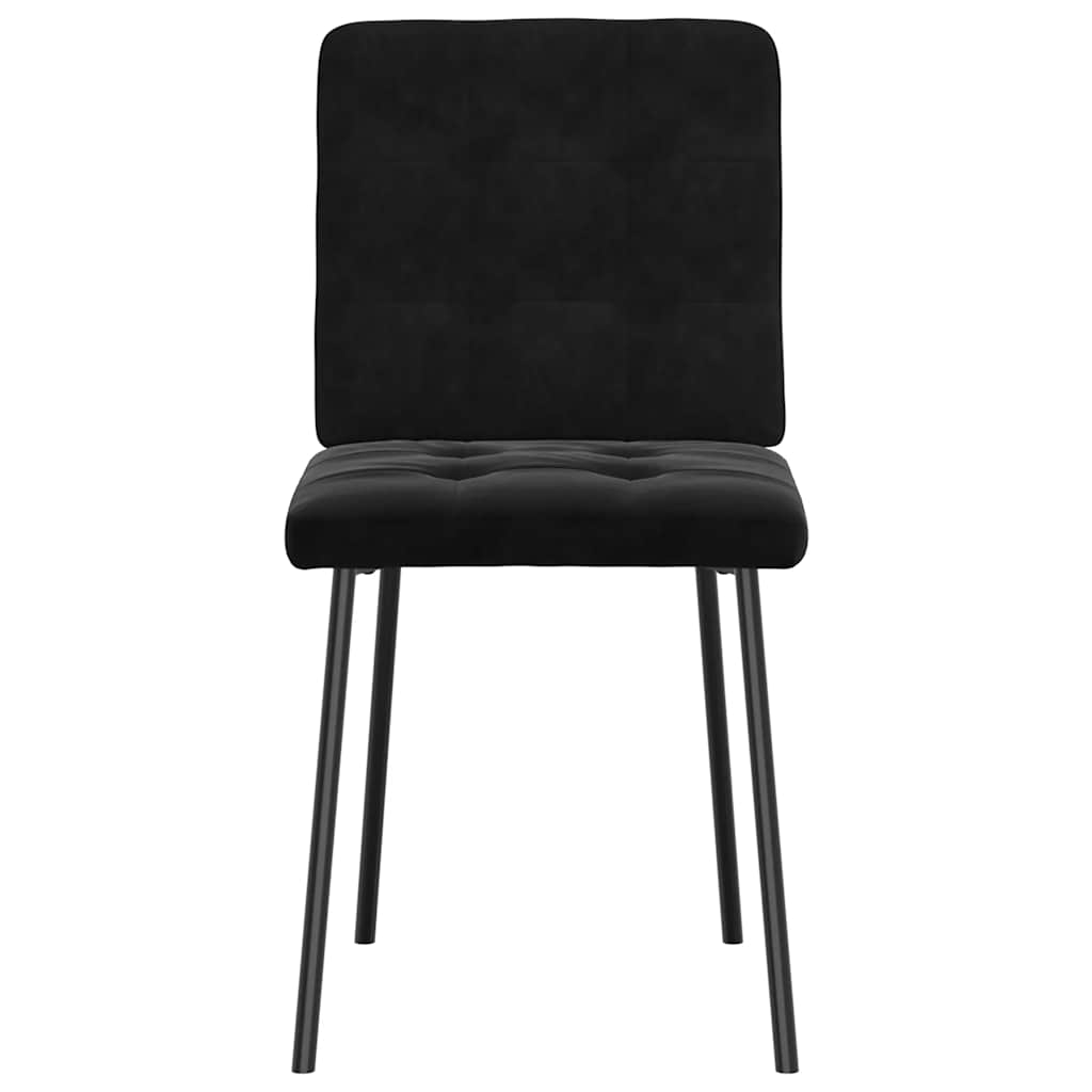 Silla de comedor 6 unidades terciopelo negro