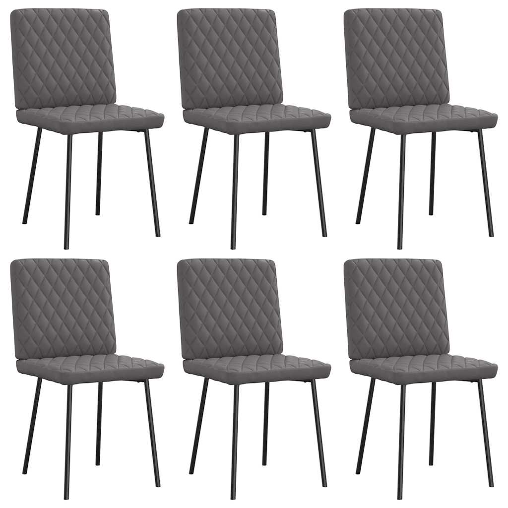 Silla de comedor 6 unidades terciopelo negro