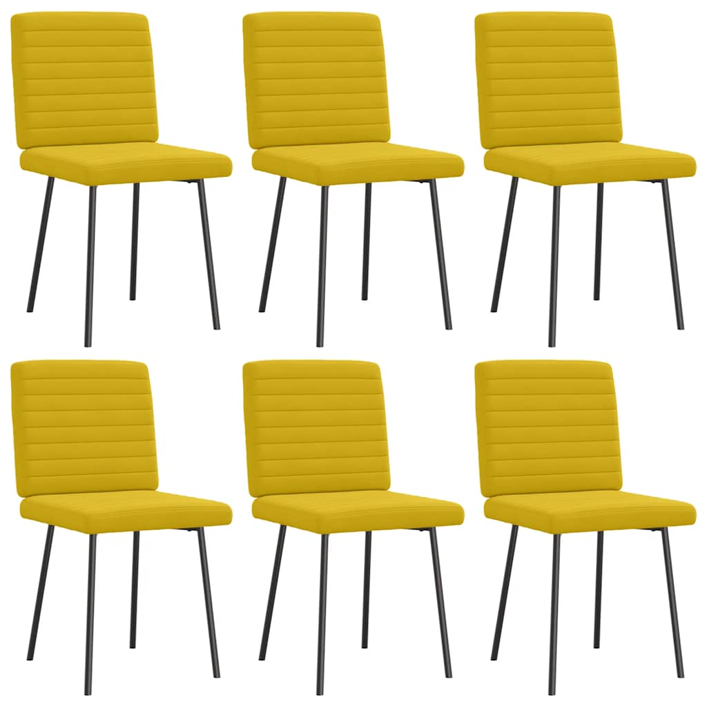 Silla de comedor 6 unidades terciopelo negro