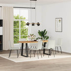 Silla de comedor 6 unidades terciopelo negro