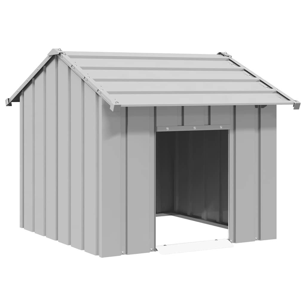 Caseta para perros con techo acero galvanizado 113x153x101 cm