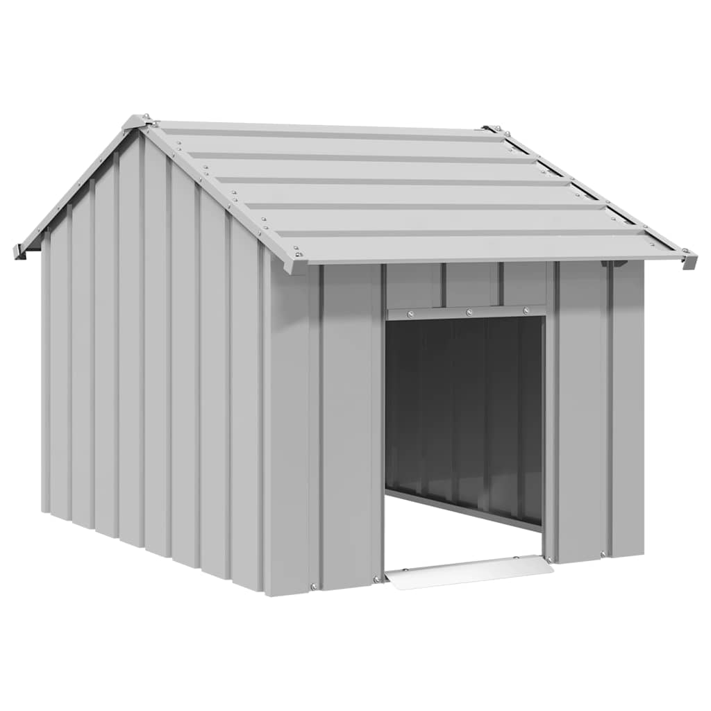 Caseta para perros con techo acero galvanizado 113x153x101 cm