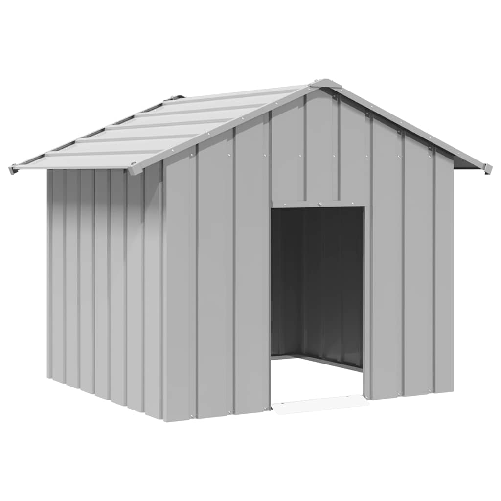 Caseta para perros con techo acero galvanizado 113x153x101 cm