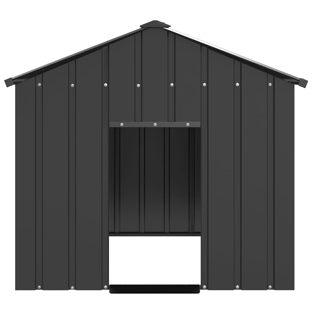 Caseta para perros con techo acero galvanizado 113x153x101 cm