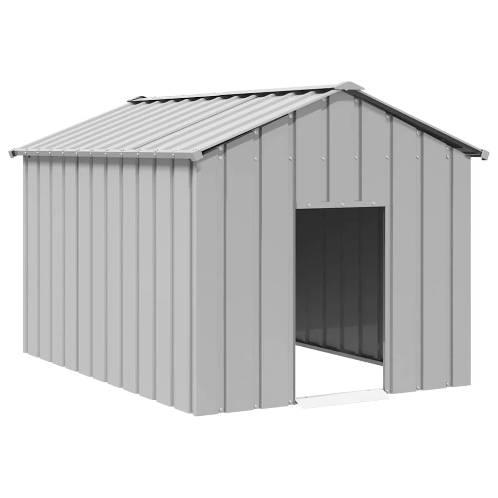 Caseta para perros con techo acero galvanizado 113x153x101 cm
