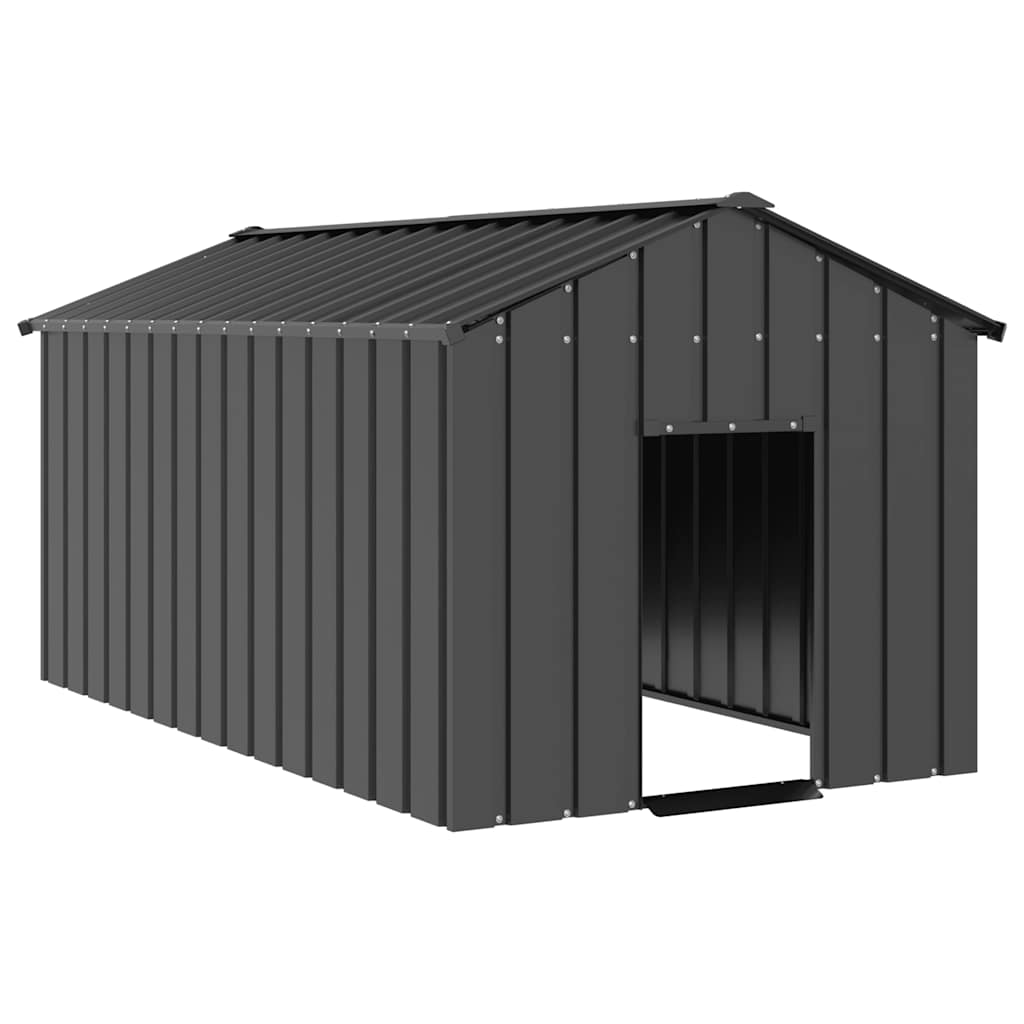 Caseta para perros con techo acero galvanizado 113x153x101 cm