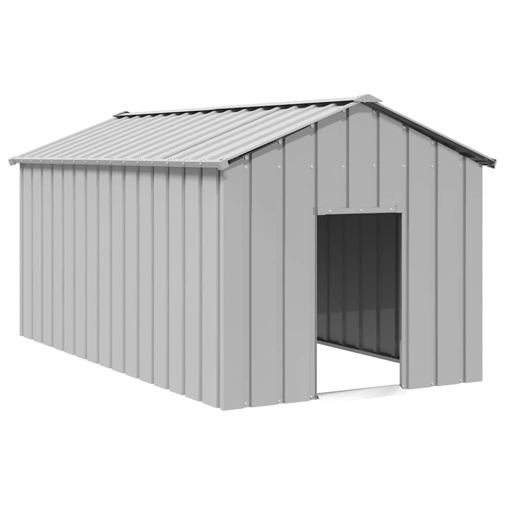 Caseta para perros con techo acero galvanizado 113x153x101 cm