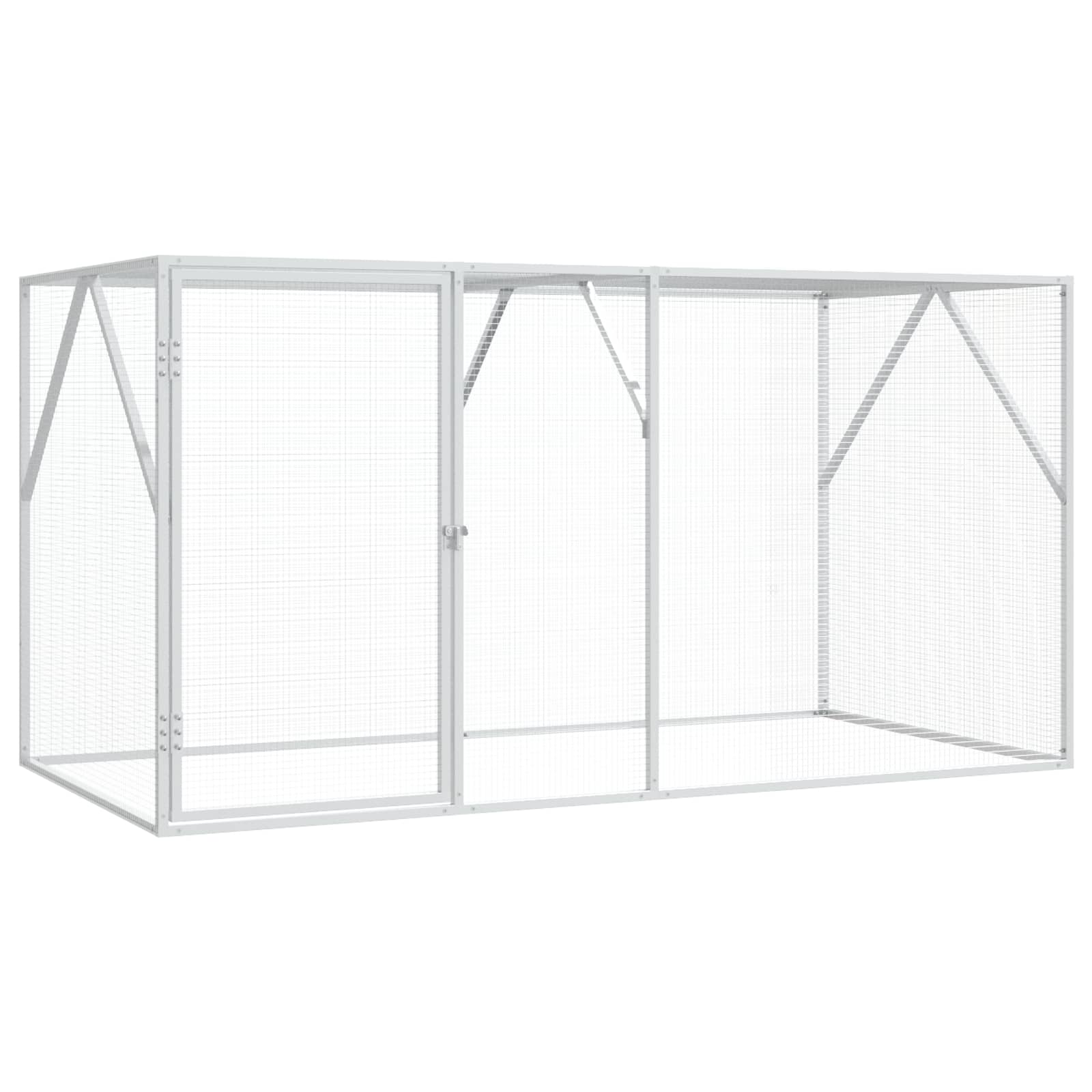 Jaula para Aves Antracita 208 x 102 x 108 cm Acero Galvanizado