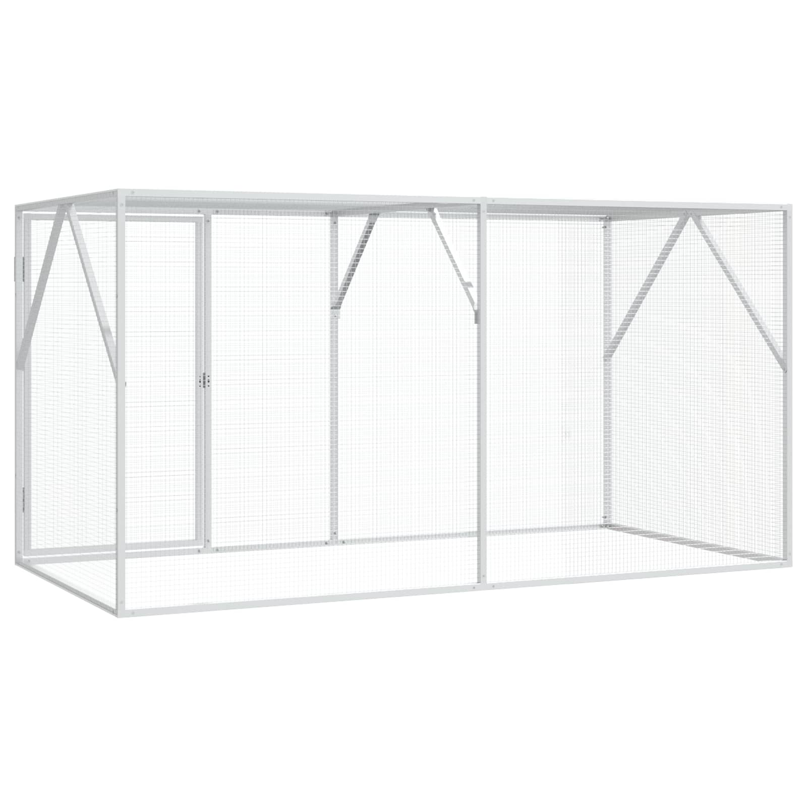 Jaula para Aves Antracita 208 x 102 x 108 cm Acero Galvanizado