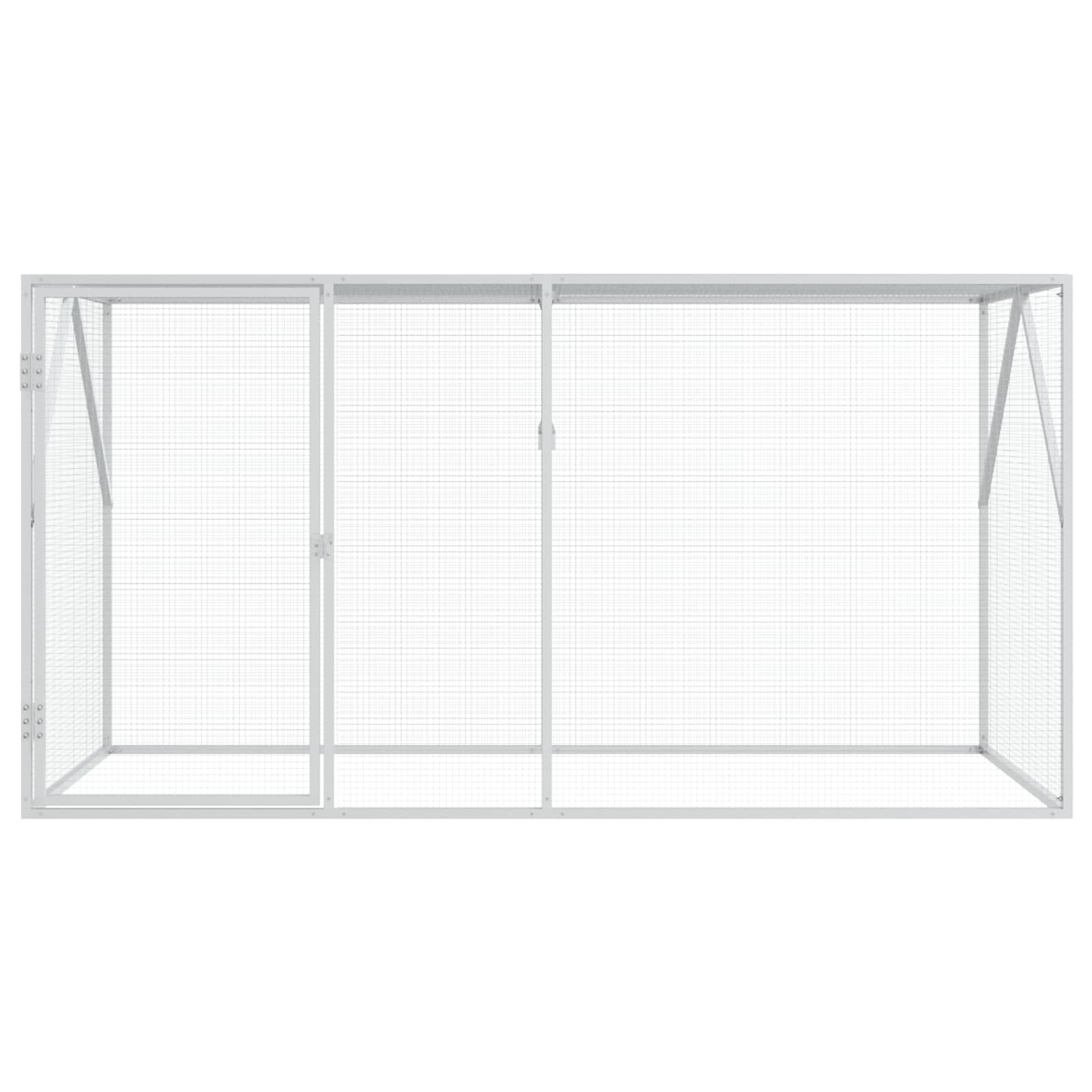 Jaula para Aves Antracita 208 x 102 x 108 cm Acero Galvanizado