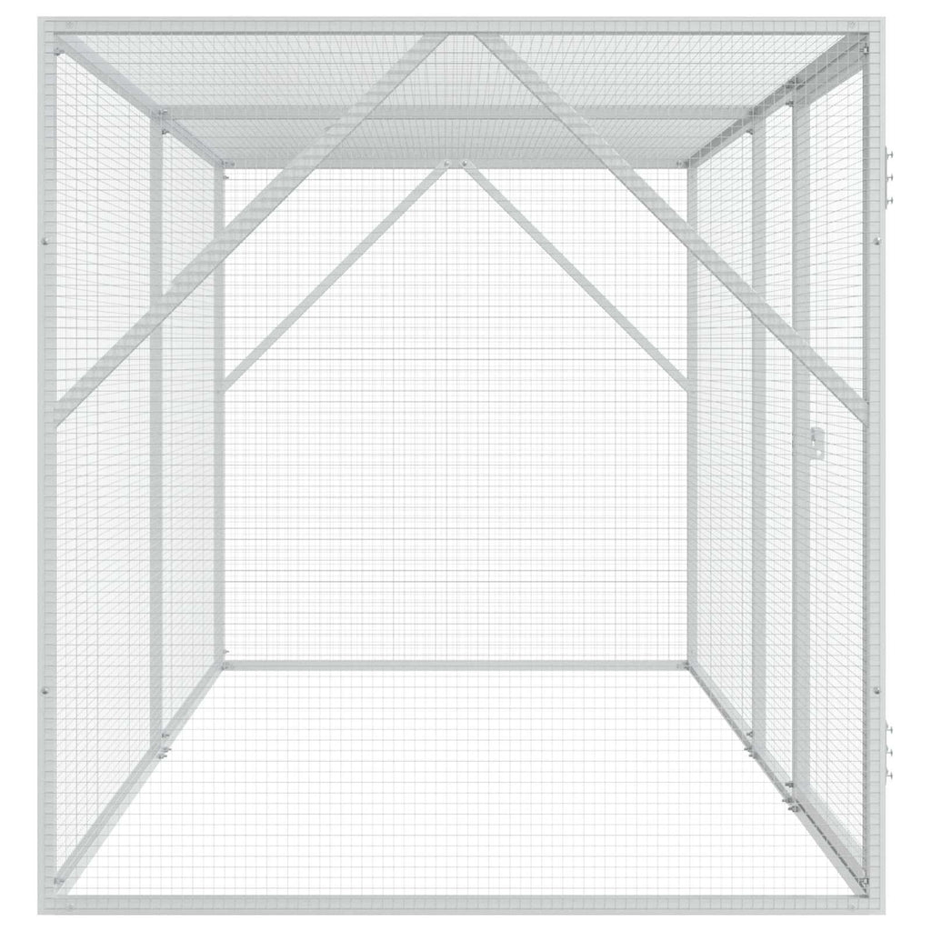Jaula para Aves Antracita 208 x 102 x 108 cm Acero Galvanizado
