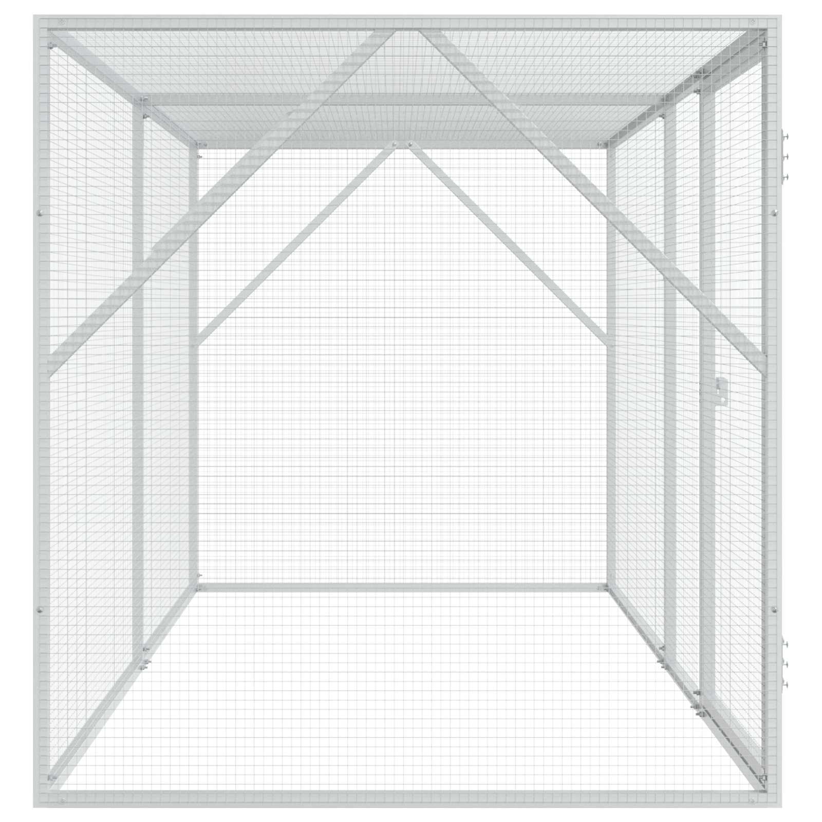 Jaula para Aves Antracita 208 x 102 x 108 cm Acero Galvanizado