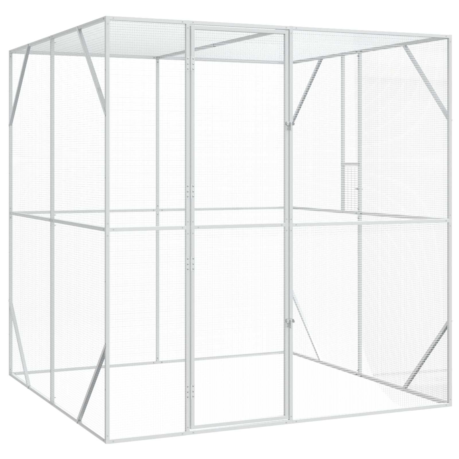 Jaula para Aves Antracite 208 x 102 x 108 cm Aço Galvanizado