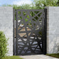 Puerta de jardín 100x100 cm acero corten diseño ligero