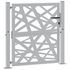 Puerta de jardín 100x100 cm acero corten diseño ligero