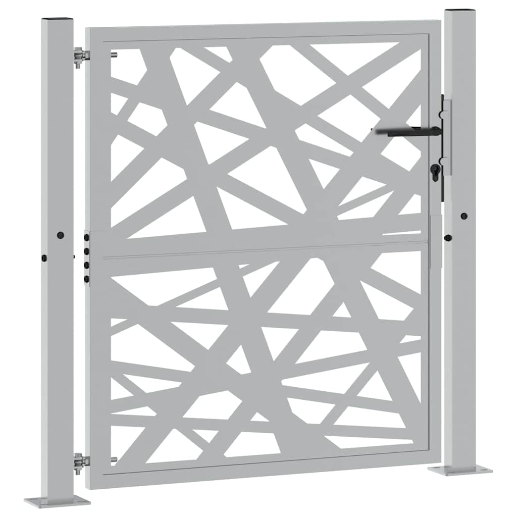 Puerta de jardín 100x100 cm acero corten diseño ligero