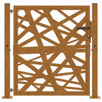 Puerta de jardín 100x100 cm acero corten diseño ligero