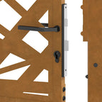 Puerta de jardín 100x100 cm acero corten diseño ligero