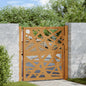 Puerta de jardín 100x100 cm acero corten diseño ligero