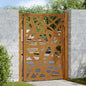 Puerta de jardín 100x100 cm acero corten diseño ligero