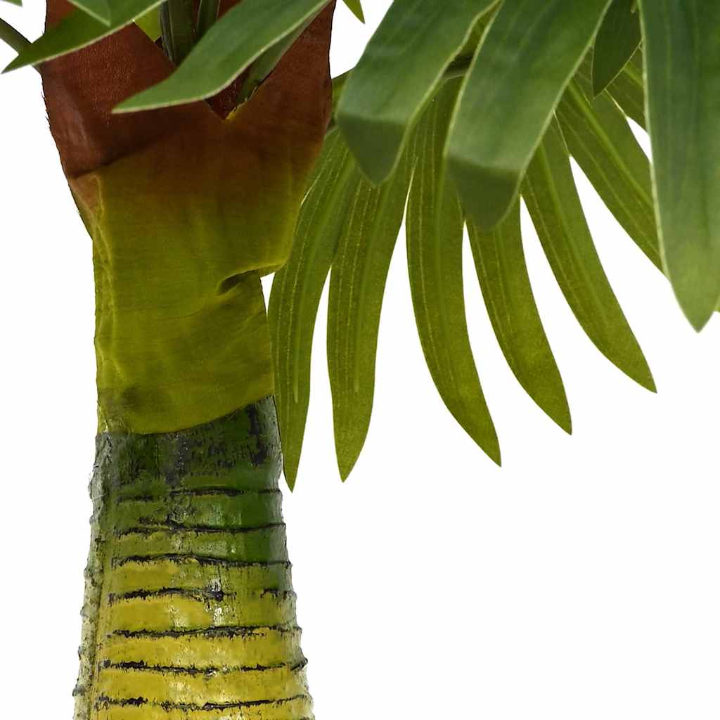 Planta de palma artificial 9 hojas 65 cm verde
