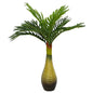 Planta de palma artificial 9 folhas 65 cm verde