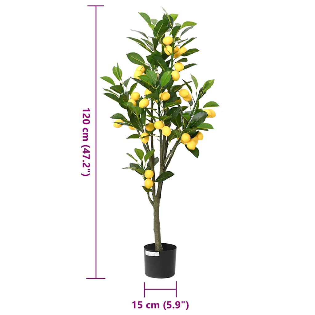 Limonero artificial 136 hojas 120 cm verde