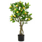 Artificial lemon tree 136 leaves 120 cm green