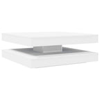 Mesa de centro giratoria 360 grados blanco 90x90x34,5 cm