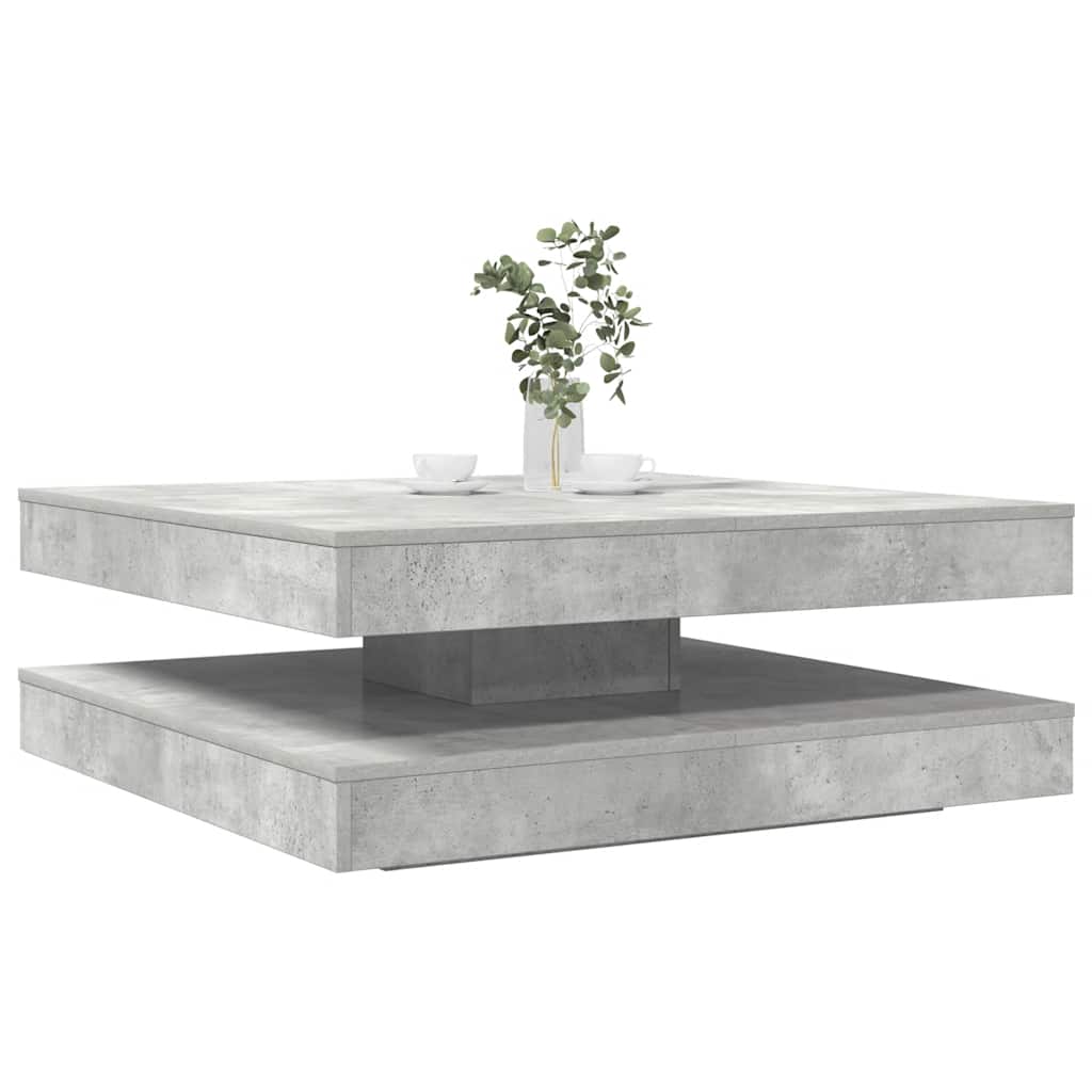 360-degree rotating coffee table white 90x90x34.5 cm