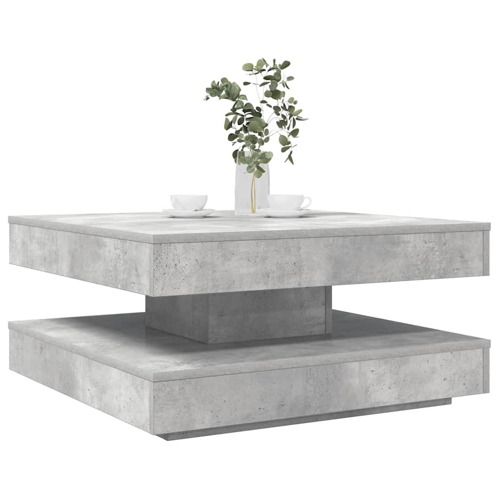 360-degree rotating coffee table white 50x50x34.5 cm